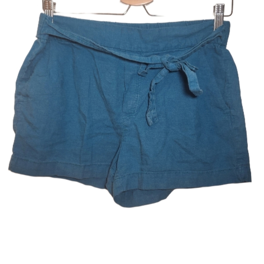 Joe Medium Blue Linen Blend Lightweight Summer Shorts